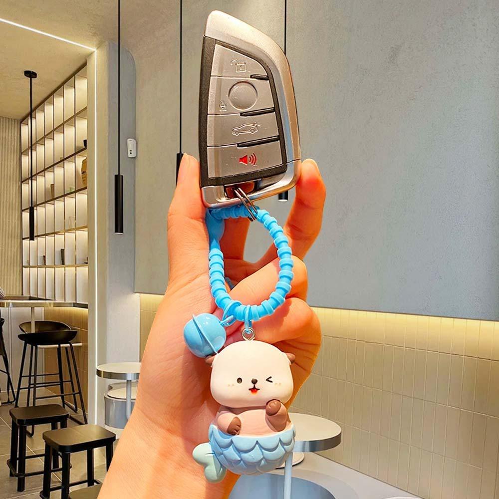 Keys Accessories Otter Bag Pendant PVC Animals Doll Otter PVC Keyring  Students