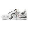 Li Ning Floating Boat Slip Resistant, Impact Resistant, Abrasion Resistant Low Top Skateboard Shoes Men's Black White AGCS419-1(Team204-)