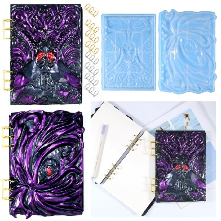 Notebook DIY Handcraft Mold Exploy Resin Molds with Loose Leaf Binder Rings Set