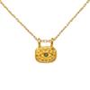 Evil Eye Necklace: 18K Gold-Plated Zirconia Sliding Pendant