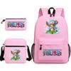 One Piece Anime Backpack Kids School Use Large Capacity Oxford Fabric Dual Shoulder Bag With Padded Straps