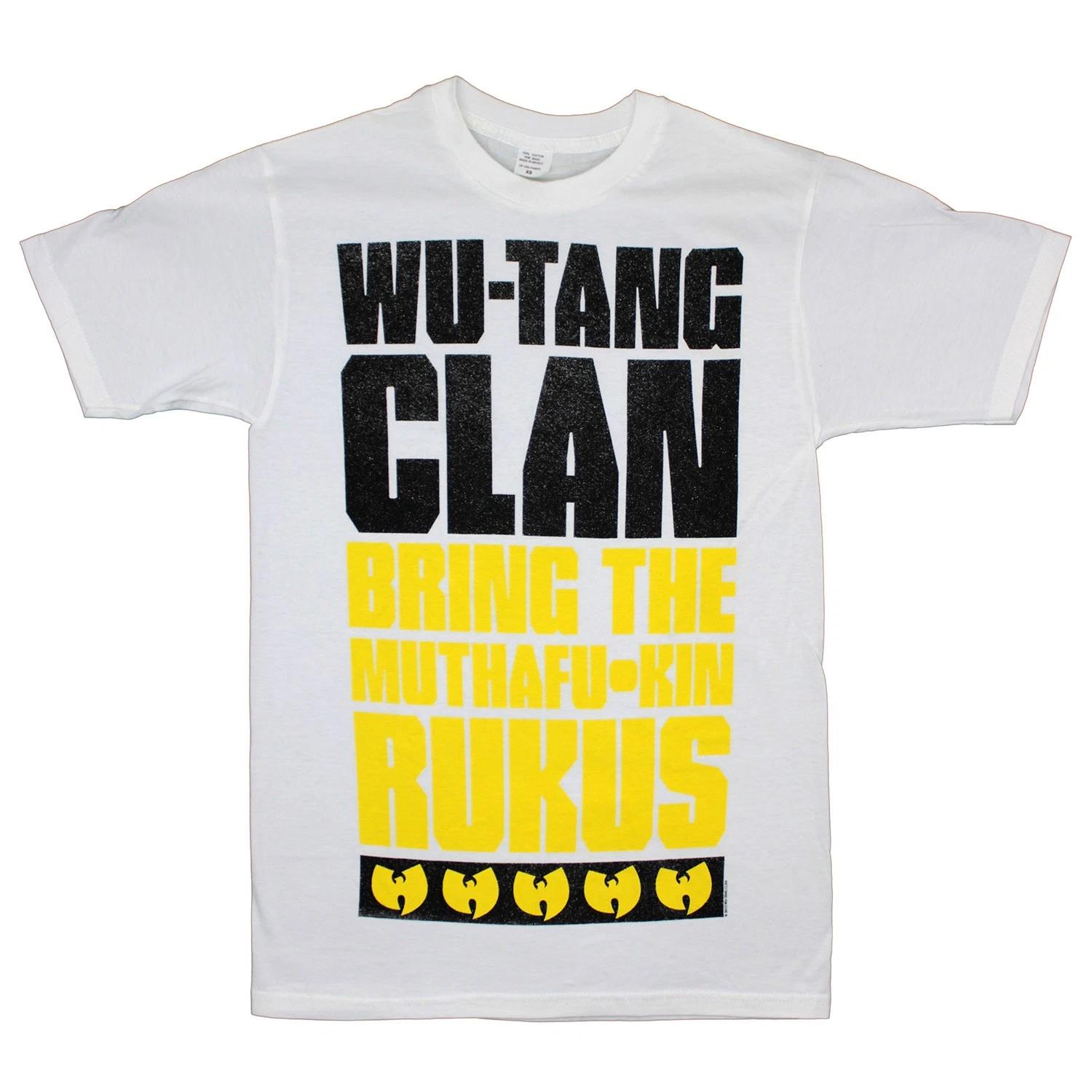 Men s Wu Tang Clan Bring The Muthafu Kin Rukus Slim Fit T-shirt X-Small white XXXL