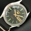 AUTOMATIC VINTAGE SEIKO 5 JAPAN 7019A MENS BLACK COLOR DIAL WATCH A706973-1
