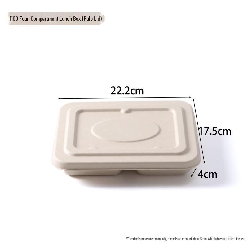 Disposable Sugarcane Pulp Divided Takeout Containers