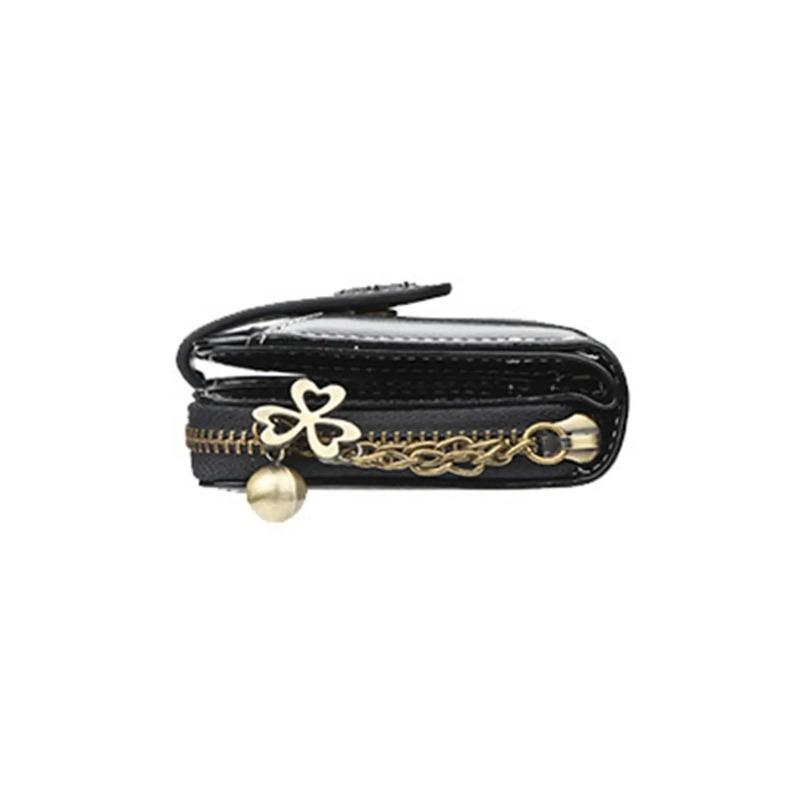 Women's short European and American fashi buckle wallet zipper coin purse