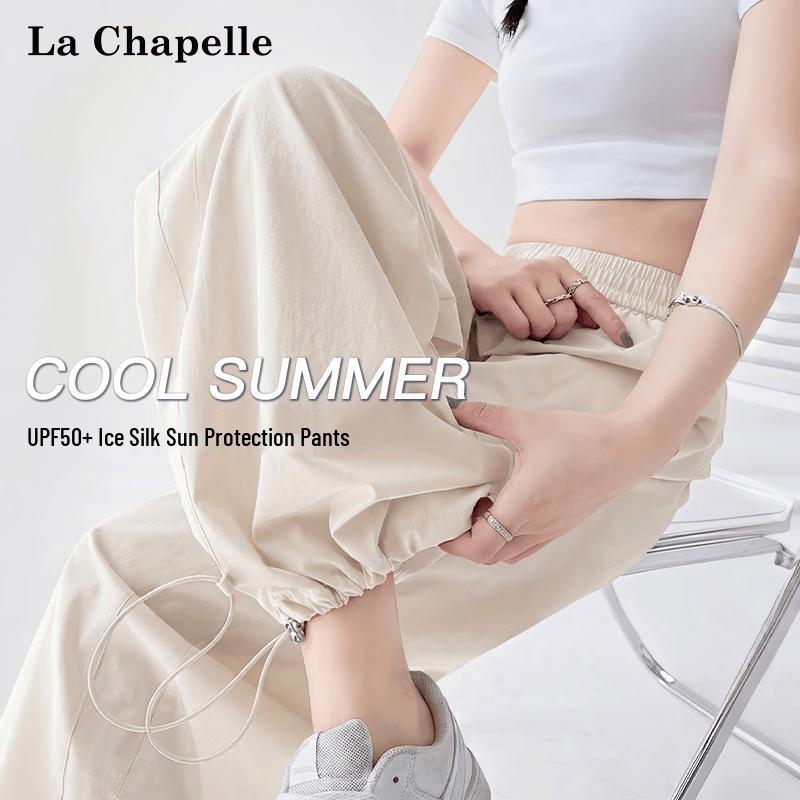 

La Chapelle Women s Ice Silk Wide-Leg Pants L