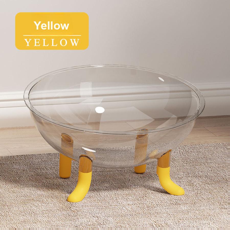 Large Cat Cave Space Capsule Pet House Summer All Seasons Universal Transparent Acrylic Rotating Base Cat Toy Pet Supplies