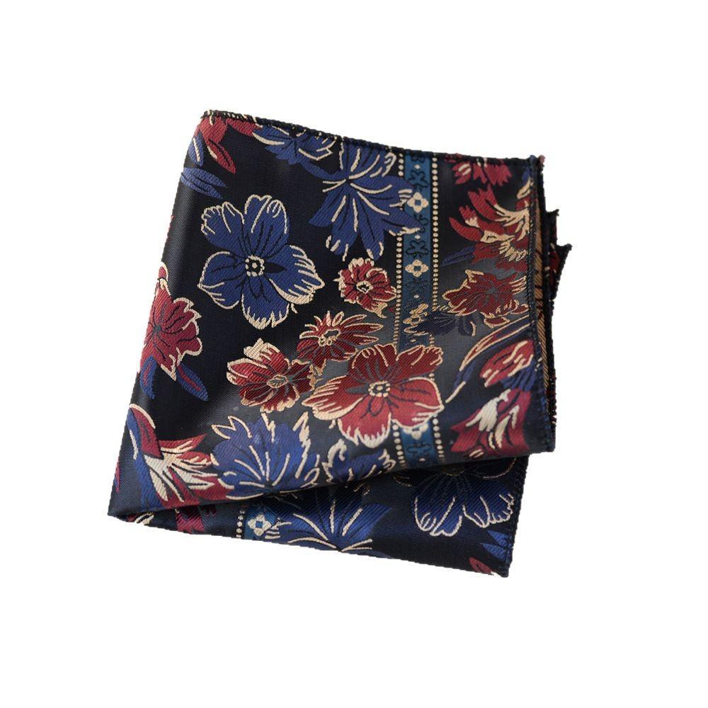 Vintage Hong Kong Style Floral Pocket Towel Men'S Business Suit Handkerchief Dress Accessories Chest Towel Small Square Towel