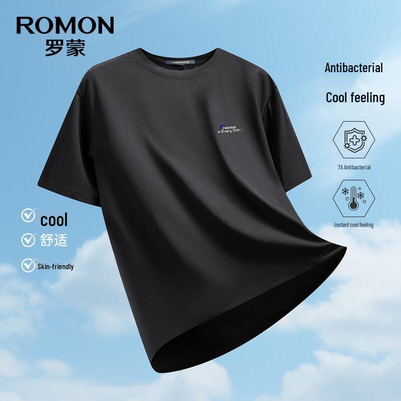 

Мужская футболка Romon с коротким рукавом, антибактериальная, с охлаждающим эффектом, из материала Sorona L