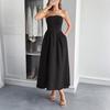 Elegant stroppeløs langkjole i korsettstil for kvinners vår og sommer