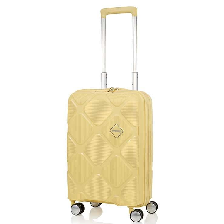 American Tourister Instagon Spinner 55/20 Expandable Suitcase, TSA Compatible, Carry-on Compatible, 35/42L, 55cm, 2.8kg, Pastel Yellow