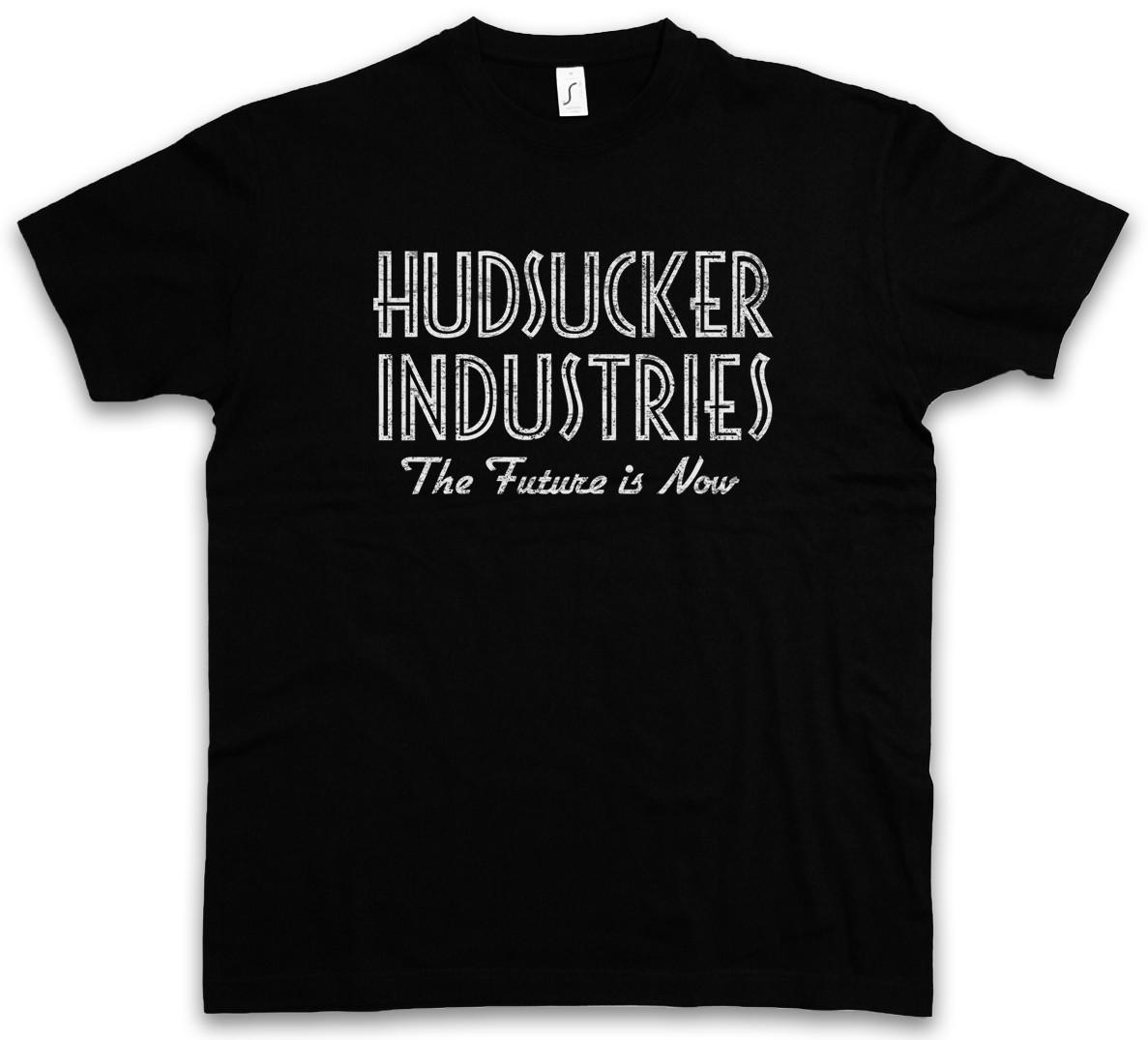 HUDSUCKER INDUSTRIES T-SHIRT The Future is Now Sign Insignia Logo Company Proxy M