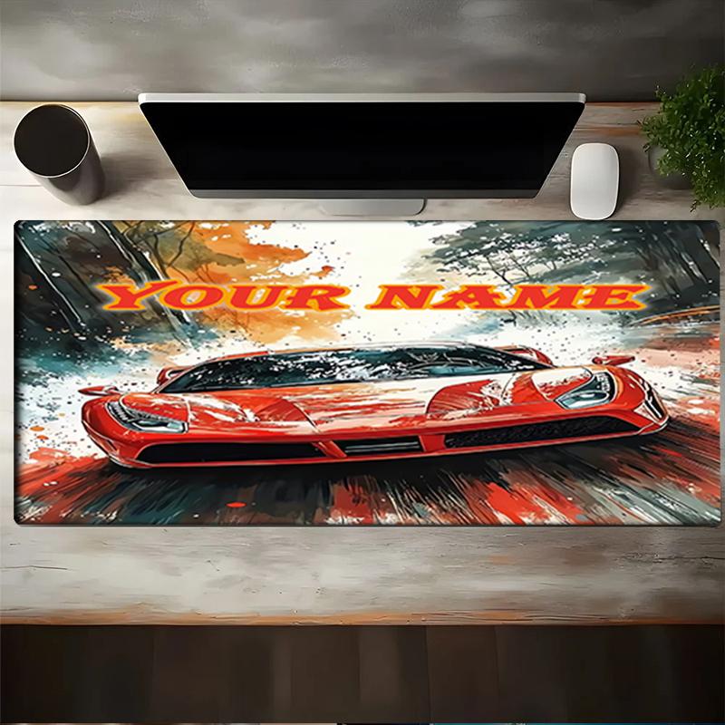 1PC Custom Name Spirit: Speed" Mouse pad, keyboard and mouse desk pad, for computer notebook Birthday Gift For Any Room Or Office