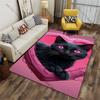 Cat love vibrant pink mood carpet Yoga living room room decor children's crawling mat doormat area rug games mat