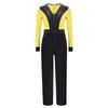 Boys Latin Dance Jumpsuit Color Block Design V Neck Long Sleeve Full Body Leotard Skating Performance Costume
