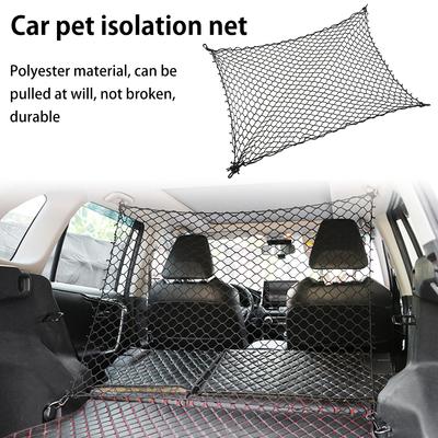 Car Dog Barrier Net Rear Seat Car Protection Net Reusable Foldable Car Dog Fence Universal Car Pet Isolation For Dog Supplies