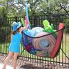 Large Capacity Heavy Duty Pool Storage Bag Adjustable Mounting Net For Pool Inflatables Balls Beach Toys Outdoor Mesh Organizer