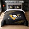 Pittsburgh Penguins Design Bed Bedding Set 1 Duvet Cover + 2 Pillowcases Soft Breathable Household Bed Linens