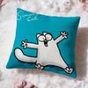 Süße Anime S-Simons Katze Kissenbezug Premium Komfort Wendbare Kissenhülle -Zwei in Einem Design für Jeden Raum & Autoinnenraum