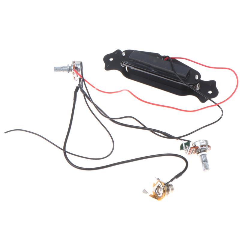 Elektrische Gitarre Tonabnehmer Q84C Schallloch Vorverdrahtet Aktiver Tonabnehmer 4 Saiten Für Zigarrenkisten Gitarre Teile Zubehör