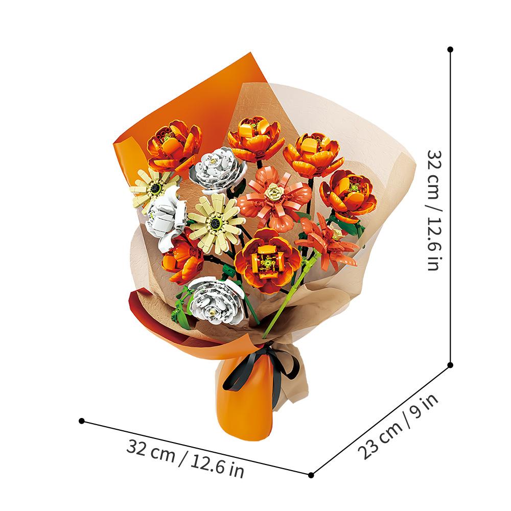 Roses Everlasting Flower Building Blocks Bouquet Dream Come True Bouquet Suit For Lovers Friends Graduation Christmas Gifts