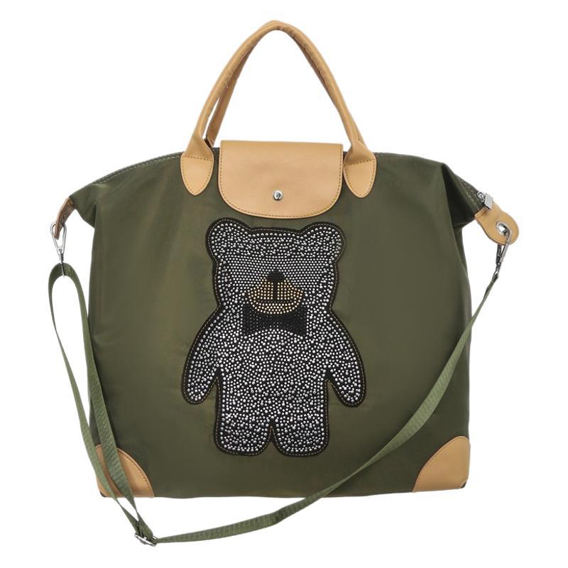 Tote bag Travel bag Diamond bear Oxford cloth bag Casual large bag Men's bag Women's bag Handheld shoulder messenger bag Student