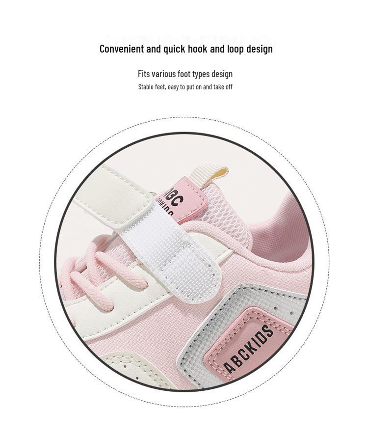 ABCKids 2026 Spring Kids' Lightweight Velcro Sports Shoes - Breathable and Casual for Boys and Girls