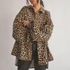 European and American Autumn and Winter Hot Street Hipster Leopard Print Large Silhouette Shirt Women, Wholesale American Retro Loose Coat