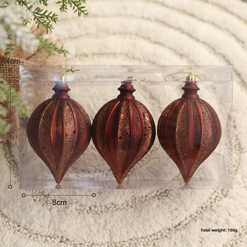 Dekorationen Weihnachtsbaum-Set mit PVC-Eichel-Zapfen-Ornamenten für Festlichkeiten