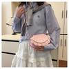 Women's Faux Leather Shell Shaped Shoulder Bag Fashion Pearl Chain Crossbody Mini Purse Trendy Small Handbag