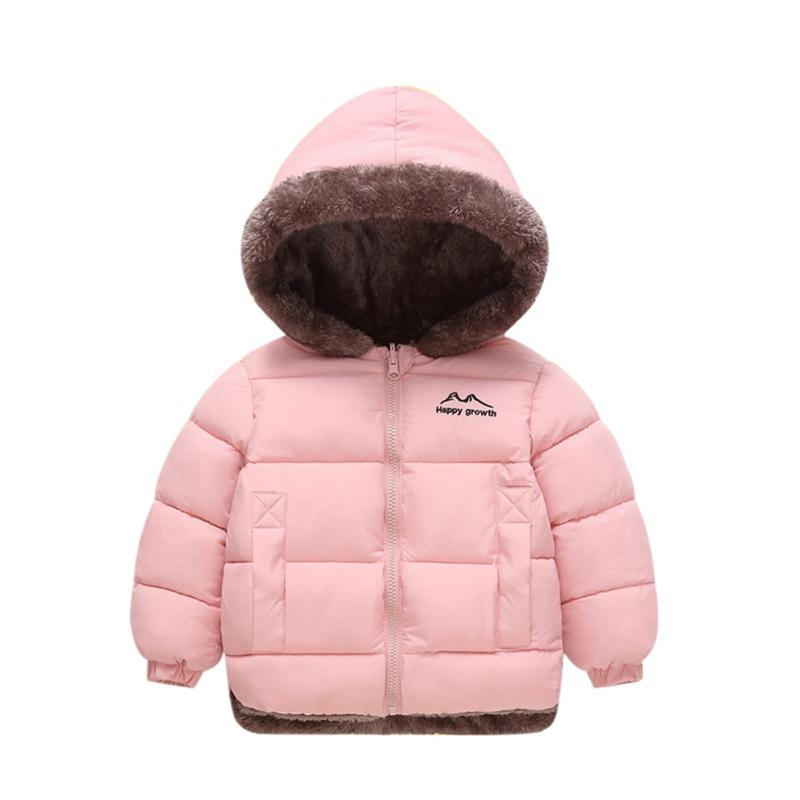 1-10 Years Kids Winter Warm Hooded Coat Zipper Jacket