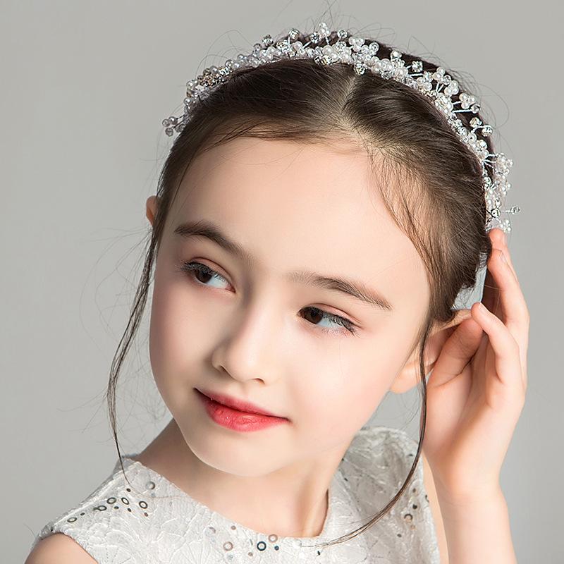Flower Girl Hair Accessories: Wedding Headband & Wreath for Princess Bridesmaid