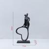 Cast Iron Heart Couple Decorative Metal Sculpture Living Room Bookshelf Figurine Human Statue Craft Ornament Room Decoration New