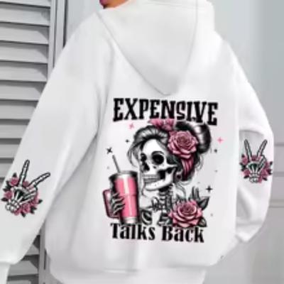 Sport hoodie dam 2025 höst vinter ny hoodie pullover hoodie herr dam lös bekväm vacker tjej tryck