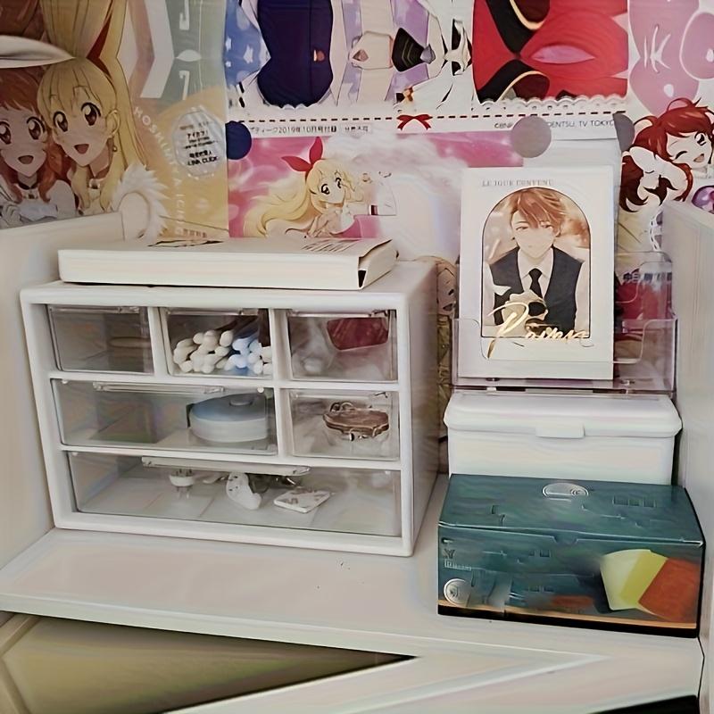 Six-compartment Drawer Storage Box, Drawer Bead Small Jewelry Storage Box, Plastic Storage Box, Convenient and Lightweight