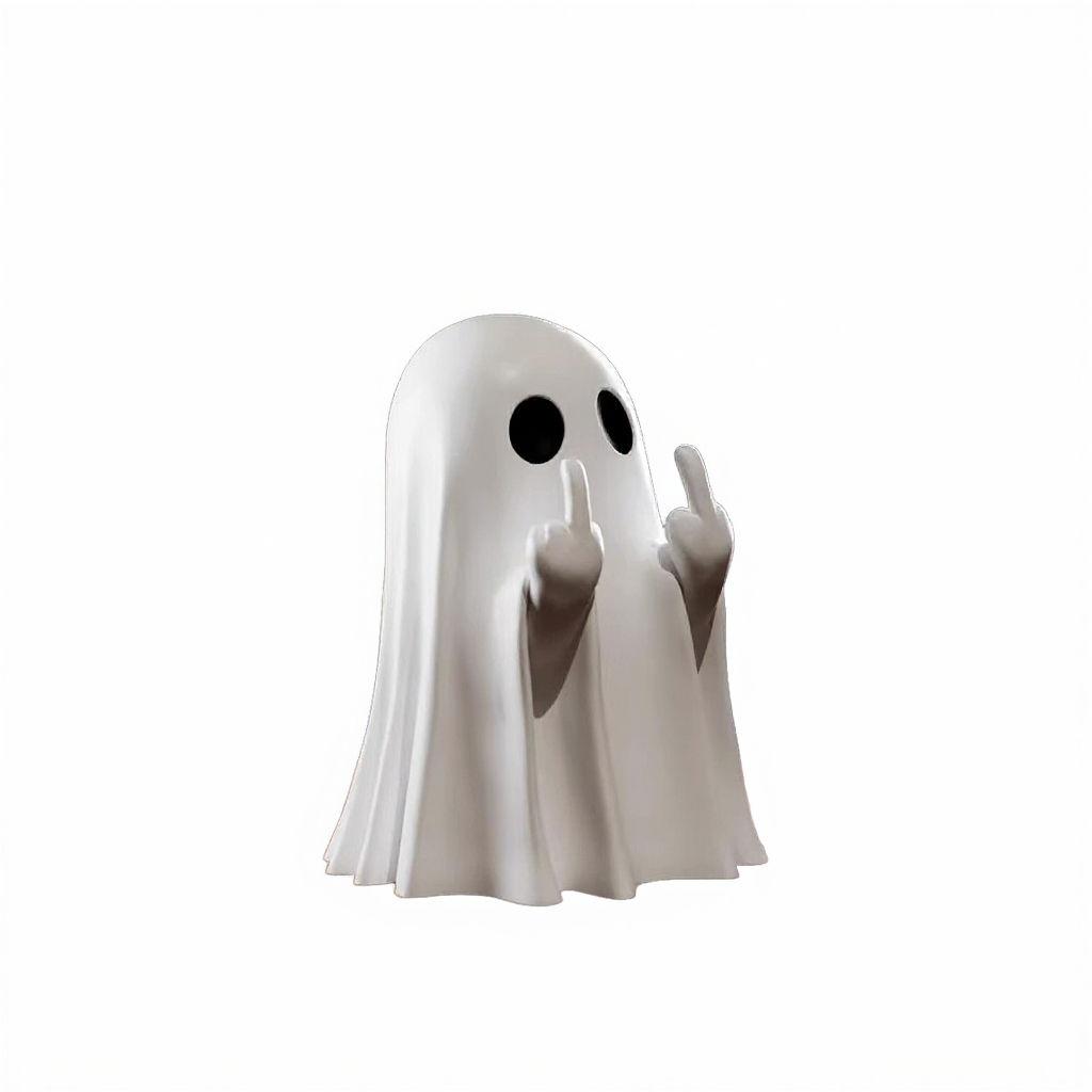 Xiaomi 1-10Pcs Cute Middle Finger Ghost Statue Funny Ghost Statue Small Scary Ghost Figurines Halloween Home Decor New Year's Gifts