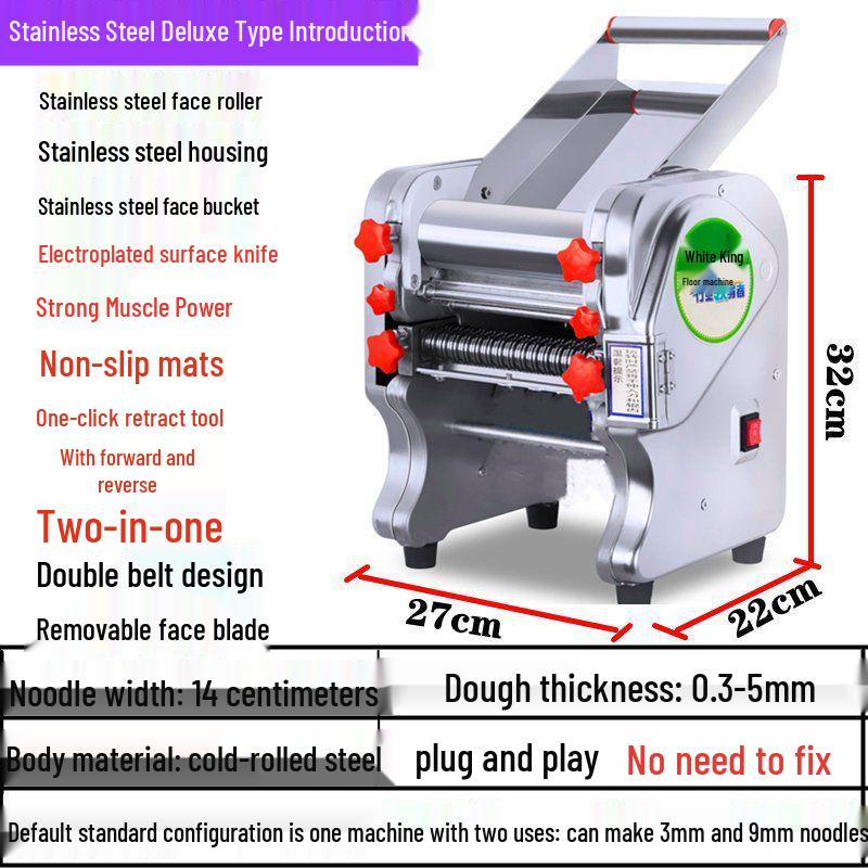 W pełni automatyczna elektryczna prasa do ciasta na makaron i pierogi ze stali nierdzewnej