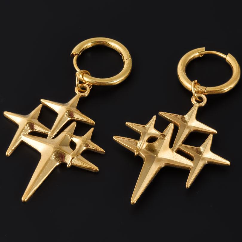 High Quality Metal Flower Birds Star Pendant Earring Stainless Steel Earrings For Women Men Accessories No Fade Ear Jewelry Gift