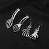 Halloween Fashion Personality Skull Hand Bone Claw Earrings Women, Halloween Ornaments