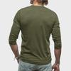 Heren Katoen Henley Shirt met Lange Mouwen - Europese & Amerikaanse Stijl