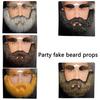 Zestaw sztucznych wąsów i brwi Samoprzylepny sztuczny dodatek do stroju z brodą Cosplay Prop na scenę teatru maskaradowego