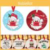 Charming 2020 Christmas Tree Hanging Ornament Circular Wood Decor For Quarantine Memories