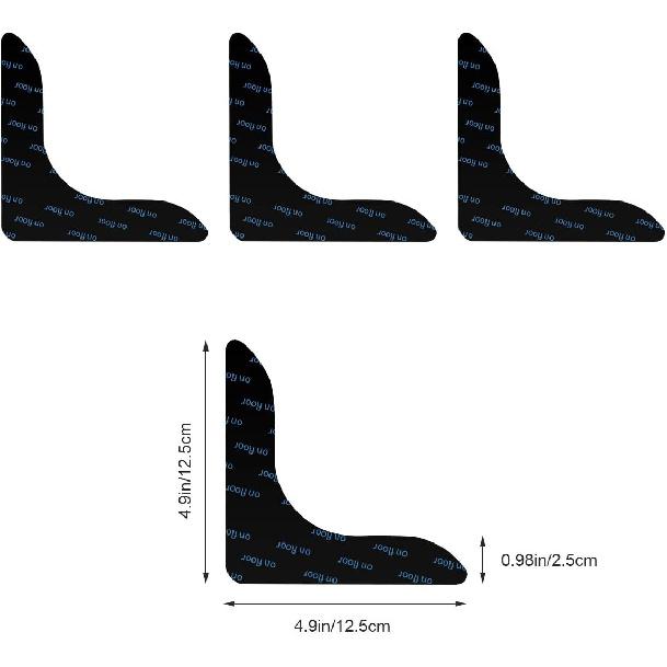 Rug Grippers,Never Curl Rug Grippers Non Slip Reble Carpet Stickers for Area Rugs, Hardwood Floors, Tile Floors, Floor Mats, Keep Your Rug in Place