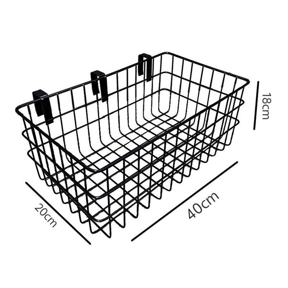 Punching-free Under-Desk Storage Basket Adjustable Iron Desk Beside Shelf Grid Hanging Grid Rack Desk Organization