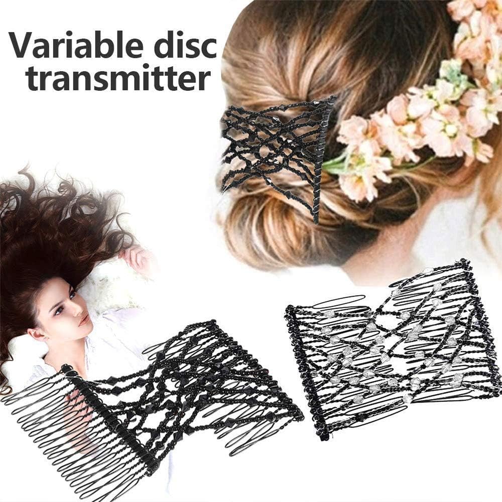 3pieces Elastic Hair Comb Practical And Beautiful Suitable For Daily Bun Hair Combs Hair Styling