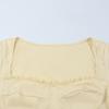 Women Sexy European Style Lace Long Sleeve Solid Color Slim Fit Pullover Top