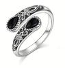 Ring,Mondstein Ring,Sterling Silber,verstellbarer Ring,Boho,Vintage,Löffel Ring,Schmetterling,Synthetischer Stein,Geschenk