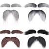 Conjunto de Bigodes Falsos Autoadesivos Adereços de Pelos Faciais de Simulação Conjunto de Barba Falsa Fantasia de Cosplay