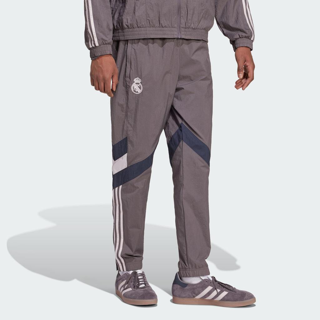 adidas Originals FW24 Tracksuit Bottoms Real Madrid Collection Football Casual Comfortable Sports Long Pants Men Bottoms JI9480