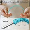 2-teiliges Silikon-Strohhalmbürsten-Set, Tiefenreinigungskraft, lebensmittelechte Milchtee-Fleckenentfernerbürste, rutschfester Griff, Strohhalm-Reinigungswerkzeug
